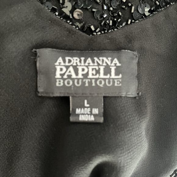 Vintage Adrianna Papell Sequin Top Black Size L - Picture 9 of 15